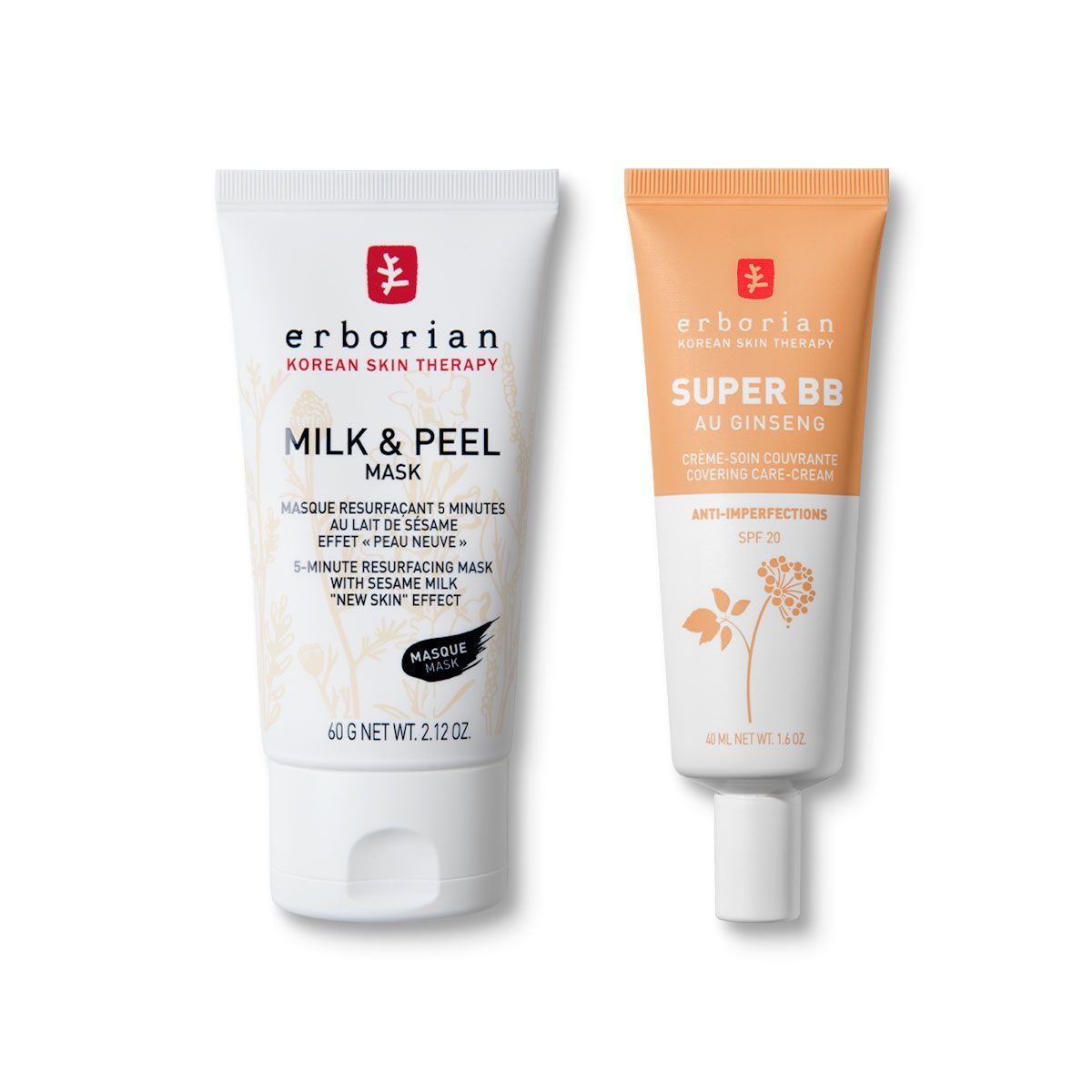 Набор 2 в 1: SUPER BB крем Золотистый 40 мл и маска Кунжутное молоко 60 гр