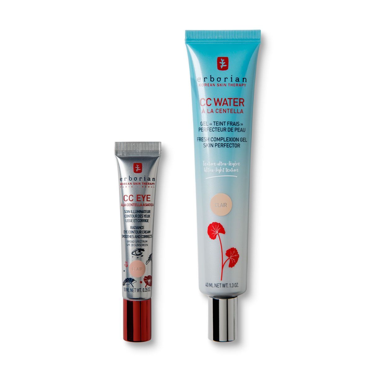 Набор 2 в 1: CC WATER крем для лица 40 мл и СС крем для кожи вокруг глаз, тон Светлый