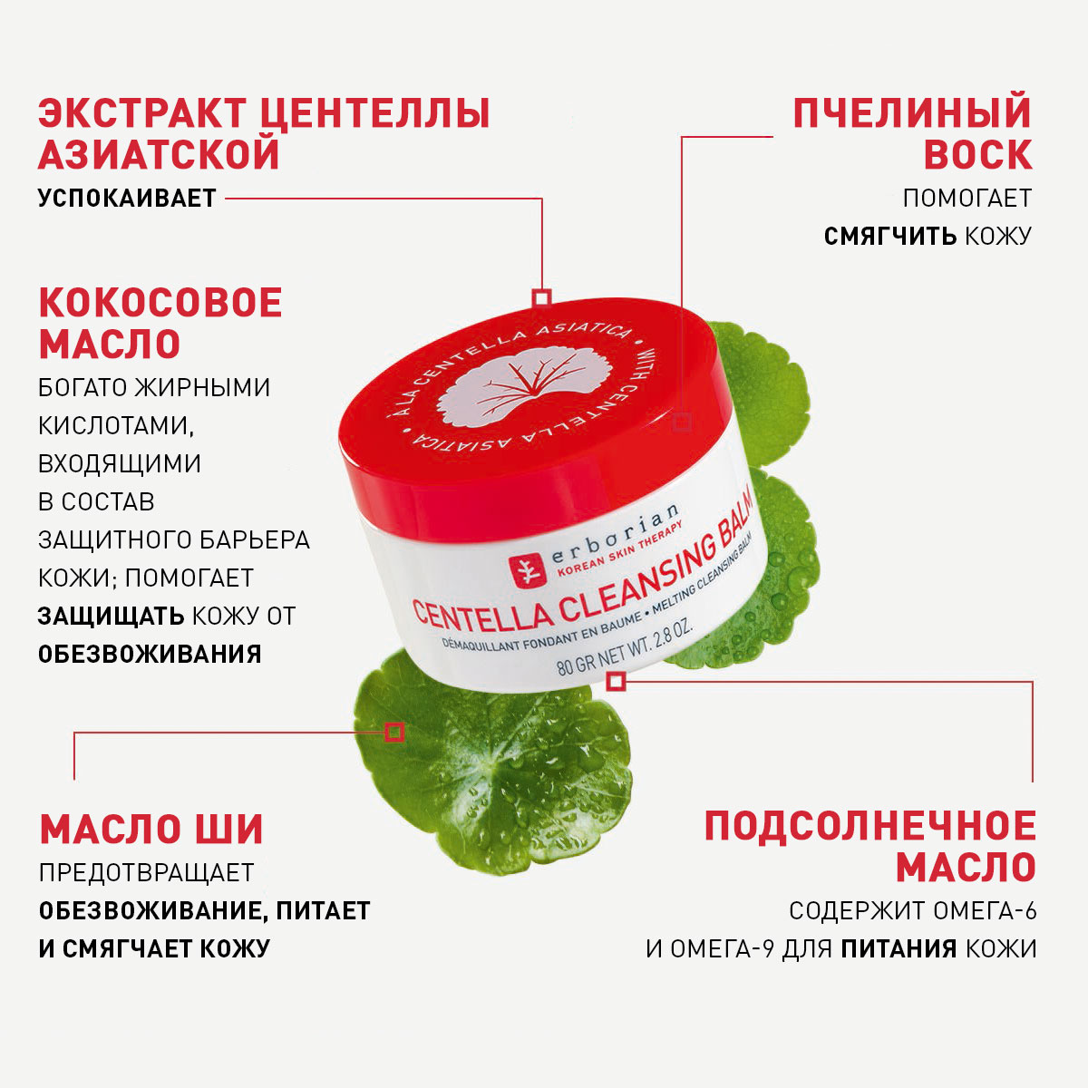 Бальзам для очищения лица Центелла 80 г