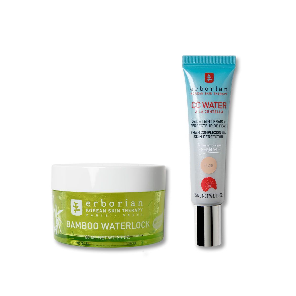 Набор 2 в 1: Бамбук Увлажняющая маска и CC WATER крем для лица Cветлый 15 мл